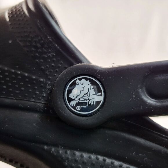 Crocs Classic Slip On Comfort Mule Clog Womens Size 8 Mens Size 6 Black Rubber - Picture 7 of 9